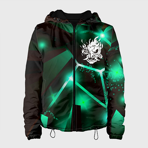 Женская куртка Cyberpunk 2077 разлом плит / 3D-Черный – фото 1