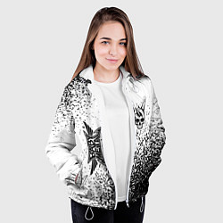 Куртка с капюшоном женская Babymetal и рок символ на светлом фоне, цвет: 3D-белый — фото 2