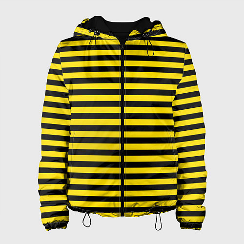 Женская куртка Черно-желтые осиные полосы / 3D-Черный – фото 1