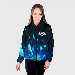 Куртка с капюшоном женская Warframe взрыв частиц, цвет: 3D-черный — фото 2