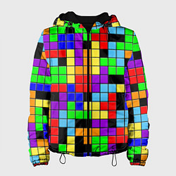 Женская куртка Тетрис цветные блоки