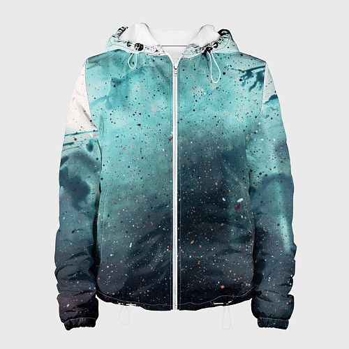 Женская куртка Светло-синий тени и краски / 3D-Белый – фото 1