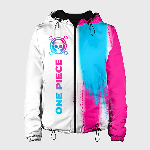 Женская куртка One Piece neon gradient style: по-вертикали / 3D-Черный – фото 1