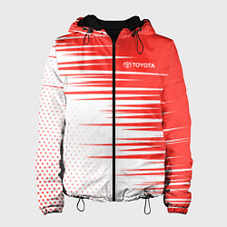 Куртка с капюшоном женская Toyota sign, цвет: 3D-черный