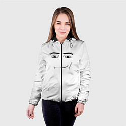 Куртка с капюшоном женская Одежда Man Face Roblox, цвет: 3D-черный — фото 2