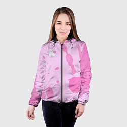 Куртка с капюшоном женская Котик и ножик, цвет: 3D-черный — фото 2