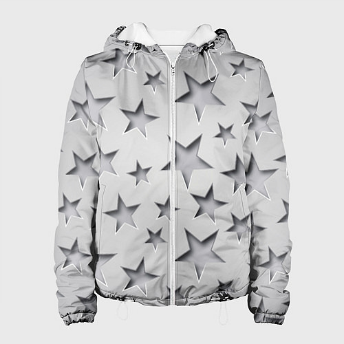 Женская куртка Grey stars / 3D-Белый – фото 1