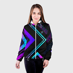 Куртка с капюшоном женская BMW sign auto, цвет: 3D-белый — фото 2