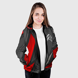 Куртка с капюшоном женская Citroen sports racing, цвет: 3D-черный — фото 2