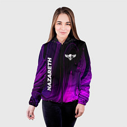 Куртка с капюшоном женская Nazareth violet plasma, цвет: 3D-черный — фото 2
