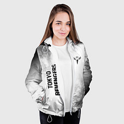 Куртка с капюшоном женская Tokyo Revengers glitch на светлом фоне: надпись, с, цвет: 3D-белый — фото 2
