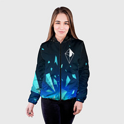 Куртка с капюшоном женская No Mans Sky взрыв частиц, цвет: 3D-черный — фото 2