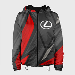 Куртка с капюшоном женская Lexus sports racing, цвет: 3D-черный