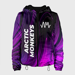 Куртка с капюшоном женская Arctic Monkeys violet plasma, цвет: 3D-черный