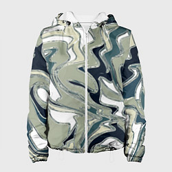 Женская куртка Абстракция оливковый