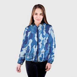 Куртка с капюшоном женская Blue military, цвет: 3D-черный — фото 2