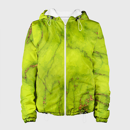 Женская куртка Abstraction green / 3D-Белый – фото 1