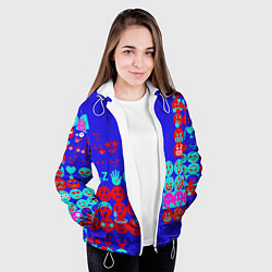 Куртка с капюшоном женская Смайлы из чата, цвет: 3D-белый — фото 2