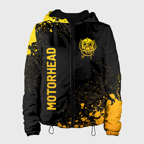 Женская куртка Motorhead - gold gradient: надпись, символ / 3D-Черный – фото 1