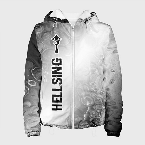 Женская куртка Hellsing glitch на светлом фоне: по-вертикали / 3D-Белый – фото 1