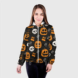 Куртка с капюшоном женская Holiday halloween, цвет: 3D-белый — фото 2
