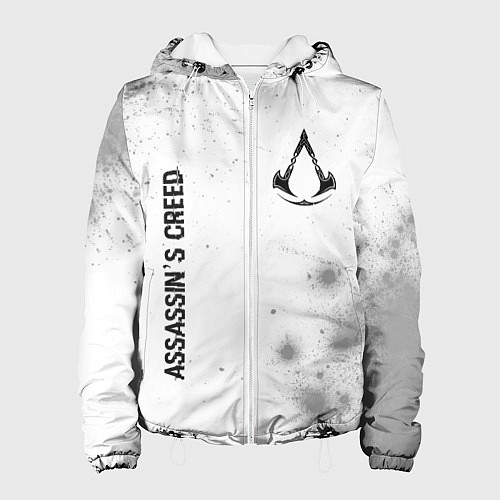 Женская куртка Assassins Creed glitch на светлом фоне: надпись, с / 3D-Белый – фото 1
