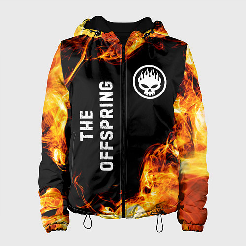 Женская куртка The Offspring и пылающий огонь / 3D-Черный – фото 1