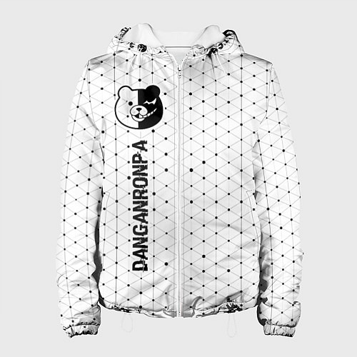 Женская куртка Danganronpa glitch на светлом фоне: по-вертикали / 3D-Белый – фото 1
