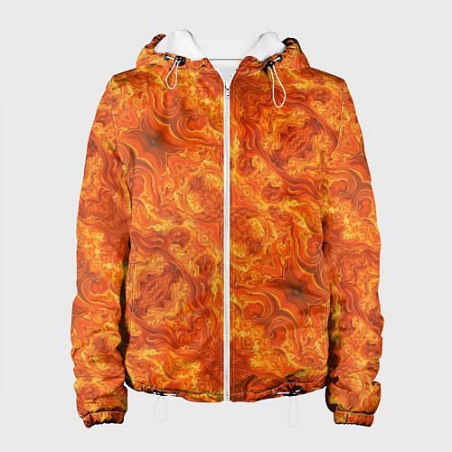 Женская куртка Пламенный пожар / 3D-Белый – фото 1