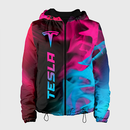Женская куртка Tesla - neon gradient: по-вертикали / 3D-Черный – фото 1