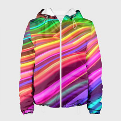 Женская куртка Неоновые радужные волны