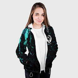 Куртка с капюшоном женская Beastcoast абстракт, цвет: 3D-белый — фото 2