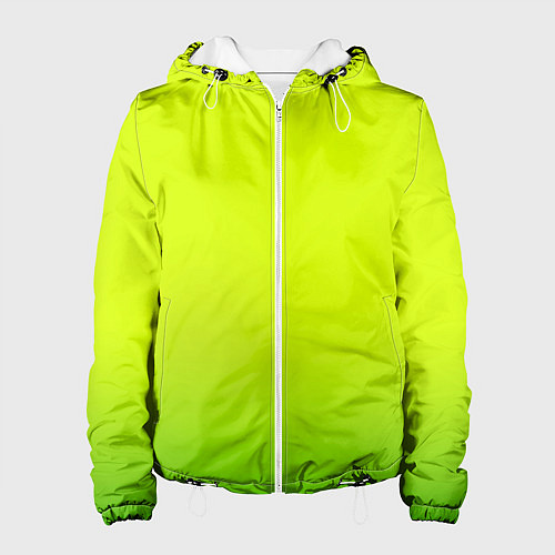 Женская куртка Сочный лимон градиент / 3D-Белый – фото 1