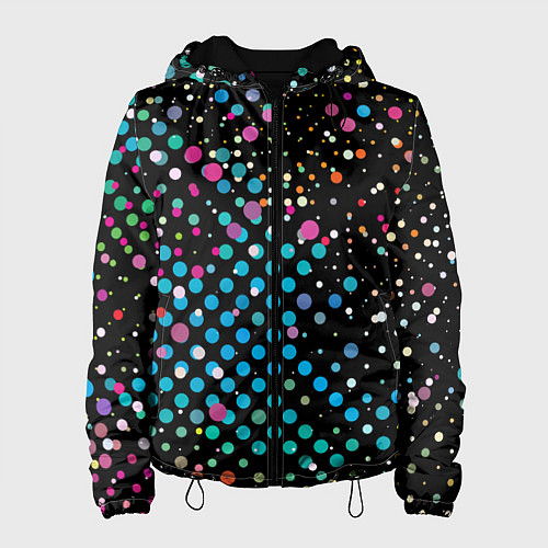 Женская куртка Яркие брызги / 3D-Черный – фото 1