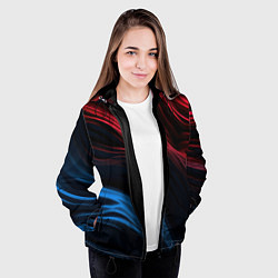 Куртка с капюшоном женская Blue red black, цвет: 3D-черный — фото 2