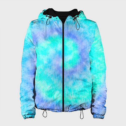 Женская куртка Тай дай морская волна / 3D-Черный – фото 1