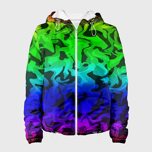 Женская куртка Камуфляж спектр / 3D-Белый – фото 1