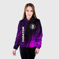Куртка с капюшоном женская Sabaton violet plasma, цвет: 3D-черный — фото 2