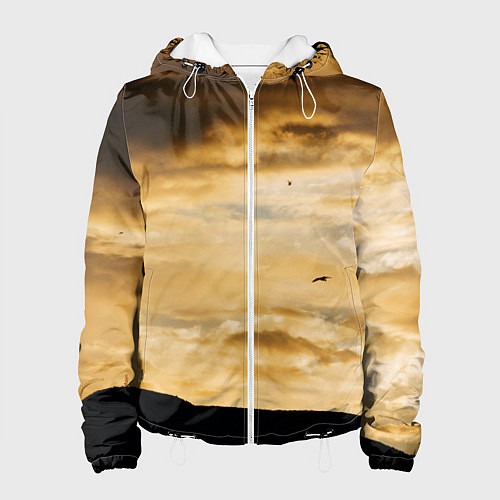 Женская куртка Предрассветное облачное небо / 3D-Белый – фото 1