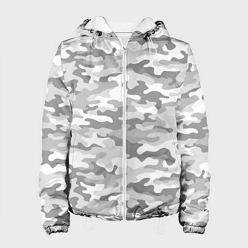 Женская куртка Камуфляж серый / 3D-Белый – фото 1