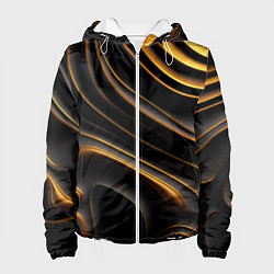 Куртка с капюшоном женская Золотые барельефы, цвет: 3D-белый