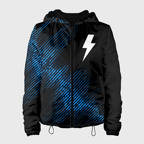 Женская куртка AC DC звуковая волна / 3D-Черный – фото 1