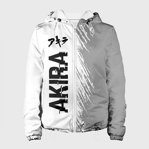 Женская куртка Akira glitch на светлом фоне: по-вертикали / 3D-Белый – фото 1