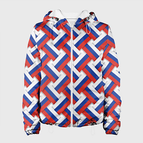 Женская куртка Россия - плетёнка / 3D-Белый – фото 1