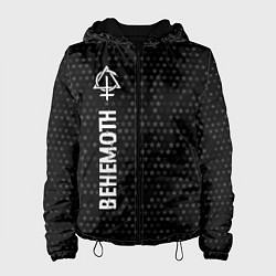 Куртка с капюшоном женская Behemoth glitch на темном фоне: по-вертикали, цвет: 3D-черный
