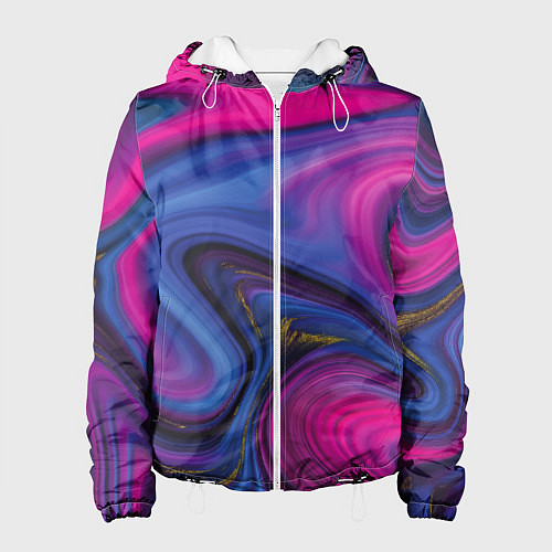Женская куртка Pink blue style / 3D-Белый – фото 1