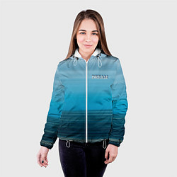 Куртка с капюшоном женская Dream на градиенте, цвет: 3D-белый — фото 2