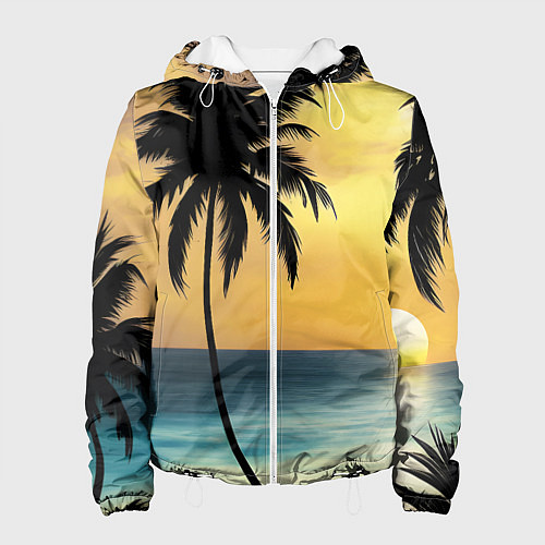 Женская куртка Вечер на отдыхе / 3D-Белый – фото 1