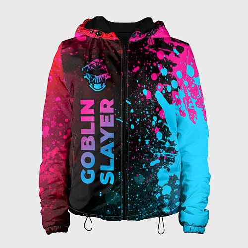 Женская куртка Goblin Slayer - neon gradient: по-вертикали / 3D-Черный – фото 1
