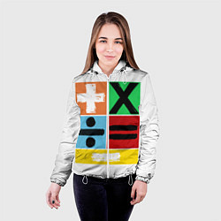 Куртка с капюшоном женская Эд Ширан математическая эра, цвет: 3D-белый — фото 2